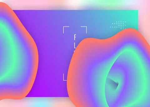 Liquid fluid with dynamic elements and shapes. Landing page. Stock Illustration