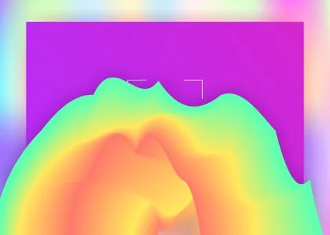 Liquid fluid with dynamic elements and shapes. Landing page. Stockillustratie