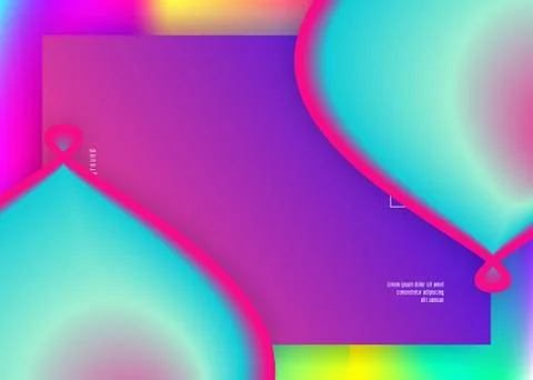 Liquid fluid with dynamic elements and shapes. Landing page. Stockillustratie