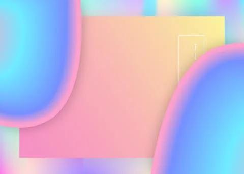 Liquid fluid with dynamic elements and shapes. Landing page. Stockillustratie