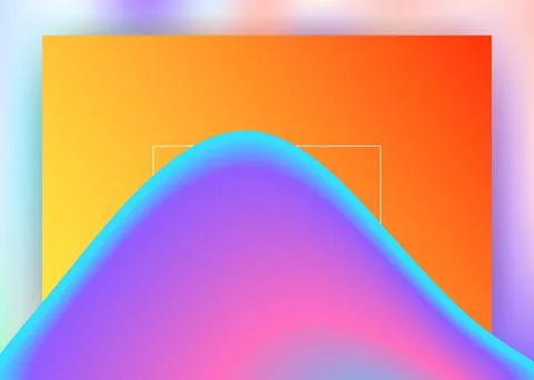 Liquid fluid with dynamic elements and shapes. Landing page. Stockillustratie