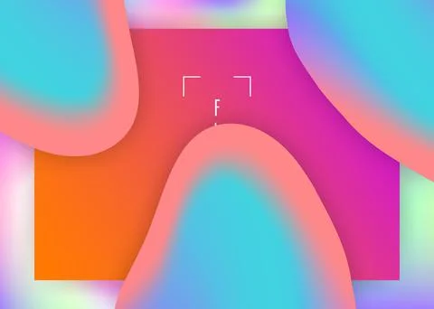 Liquid fluid with dynamic elements and shapes. Landing page. Stock Illustration