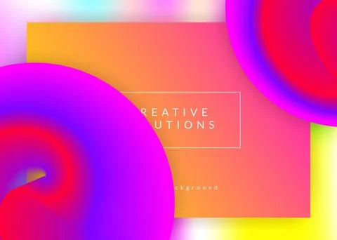 Liquid fluid with dynamic elements and shapes. Landing page. Stock Illustration