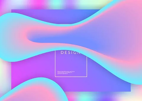 Liquid fluid with dynamic elements and shapes. Landing page. Stock Illustration