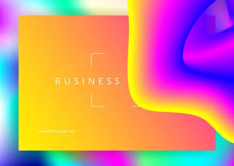 Liquid fluid with dynamic elements and shapes. Landing page. Stock Illustration