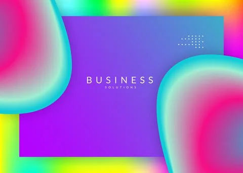 Liquid fluid with dynamic elements and shapes. Landing page. Illustrazione stock