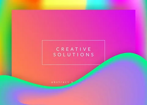 Liquid fluid with dynamic elements and shapes. Landing page. Stockillustratie