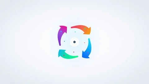 Liquid-fluid-gradient-refresh-arrows Stock Footage 346770032
