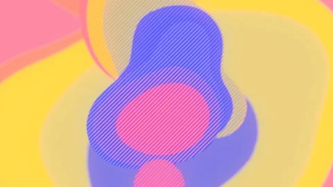 Liquid Fluid multi colored abstract shapes. 3d render seamless loop animation HD Stock Footage 146527452