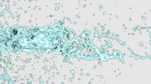 Liquid Flying Wave Alpha Channel Stock Footage 149248772