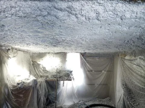 Liquid foam insulation Stock Photos