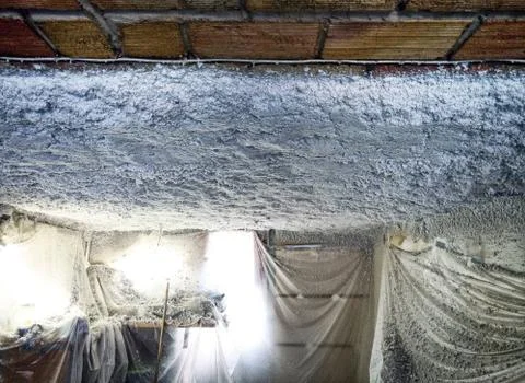 Liquid foam insulation Stock Photos