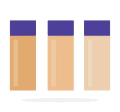 Liquid foundation in the container vector flat material design isolated object Illustrazione stock