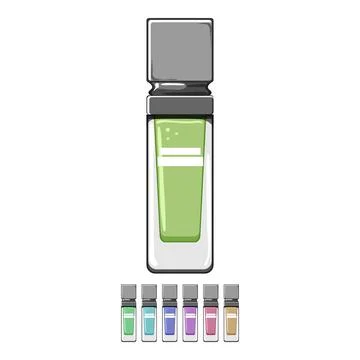 Liquid foundation cream cartoon vector graphic Stock Illustration