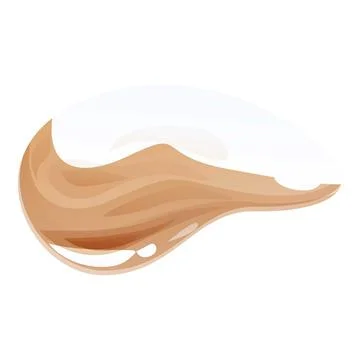 Liquid foundation cream flowing down creating makeup base 스톡 일러스트