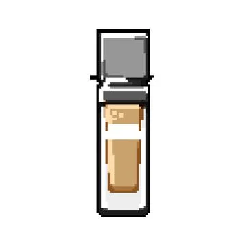 Liquid foundation cream pixel art vector illustration Stock Illustration
