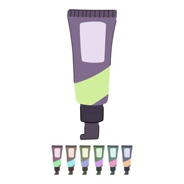 Liquid foundation cream vector cartoon graphic Stock Illustration
