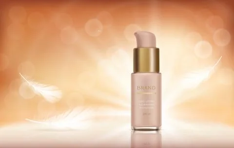 Liquid foundation, fluid Stock Illustration