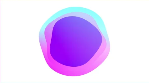 Liquid frame animation, colourful abstract spheres on a white background Stock Footage 143004029