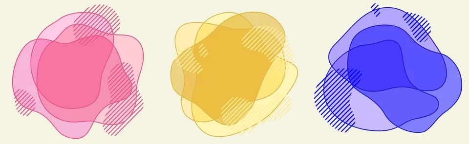 Liquid frame border of amorphous forms banners. Vector Stock Illustration