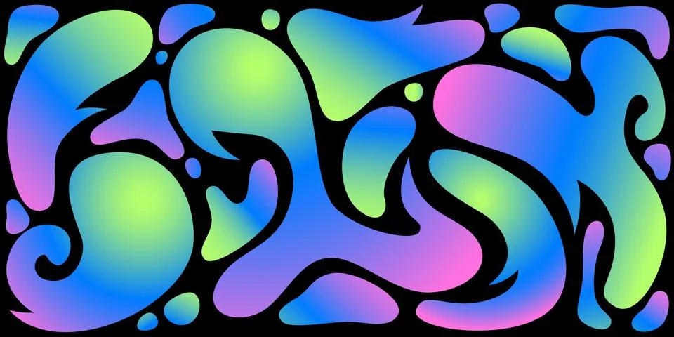 Liquid funky shape pattern Stock Illustration