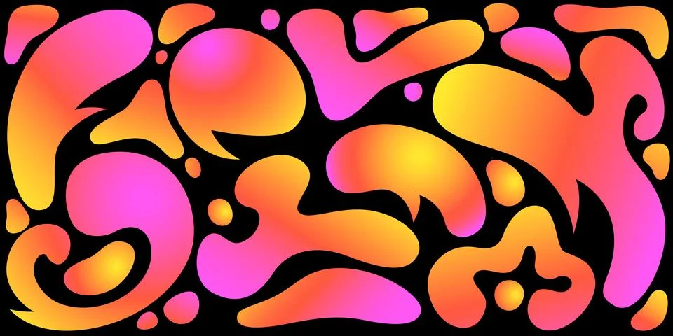 Liquid funky shape pattern Stock Illustration