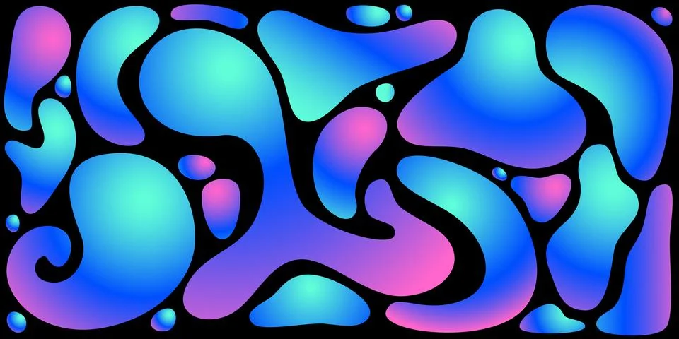 Liquid funky shape pattern 스톡 일러스트