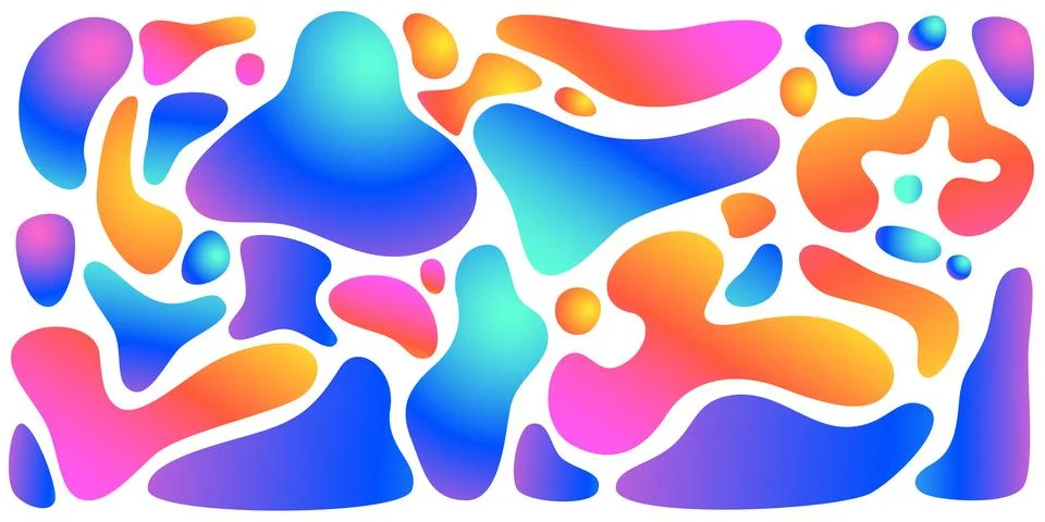 Liquid funky shape pattern Illustrazione stock