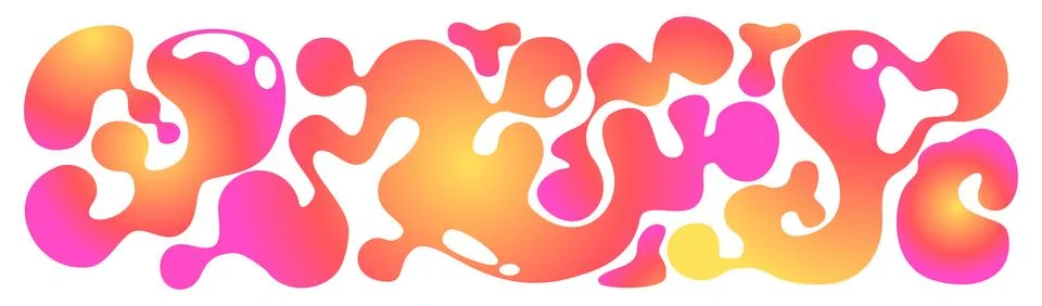 Liquid funky shape pattern Stock Illustration