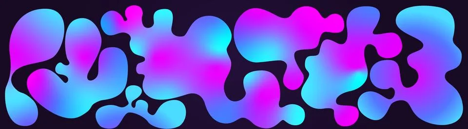 Liquid funky shape pattern Stock Illustration