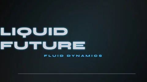 Liquid Future: Abstract Fluid Dynamics Logo Reveal Concept Stock Footage 337501826