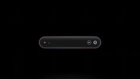 Liquid Glass AI Chat Interface with Prompts in a Modern Style Featuring Soft Glo Stock Footage 341306672