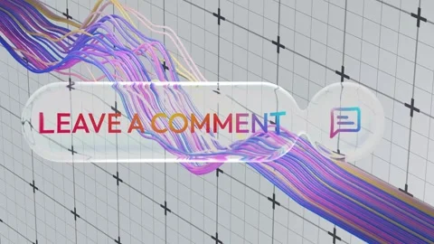 Liquid Glass Comment UI Animation Stock Footage 312503691