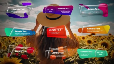 Liquid Glass Lower Thirds Animation Titles | Modern UI Overlay Pack After Effects素材