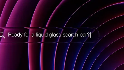Liquid Glass Search Bar Template 스톡 After Effects