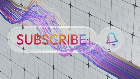Liquid Glass Subscribe Bell Button Stock Footage 312503694