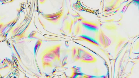 Liquid glass surface. Refraction of light on a bending transparent surface Stock Footage 163983242