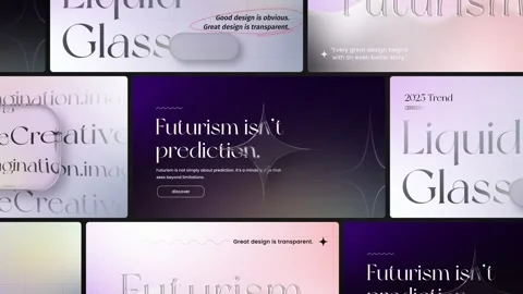 Liquid Glass Typography Posters Stock After Effects