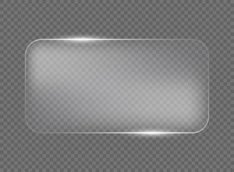 Liquid glass vector frame in glassmorphism style. Rectangular glass vector .. 库存插图