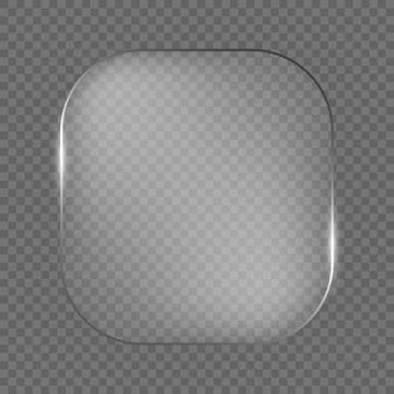Liquid glass vector frame in glassmorphism style. Rectangular glass vector .. 库存插图