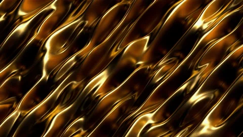 Liquid gold background with waves and ripples Stock-Footage 132721323