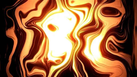 Liquid gold flow with  burning cinematic view Stock Footage 101348070
