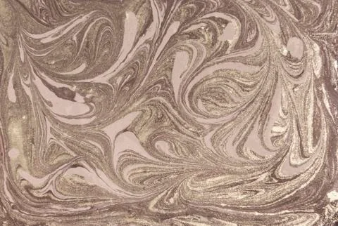 Liquid gold marbled pattern. Beige background Stock Photos