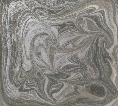 Liquid gold marbled pattern. Pale beige background Stock Illustration