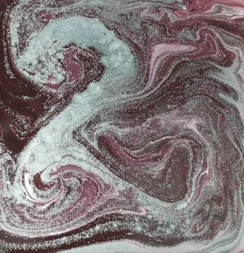 Liquid gold marbled pattern. Pale purple background 스톡 일러스트
