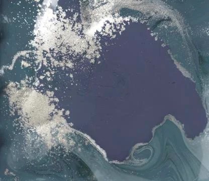 Liquid gold marbled pattern. Pale blue background Stock Illustration