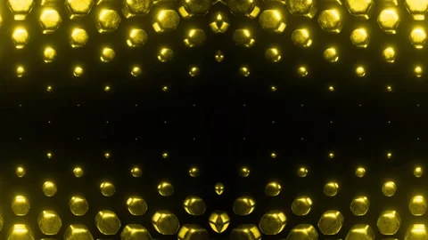 Liquid Gold Metal Hexagon Pattern Wipe Stock Footage 322673813