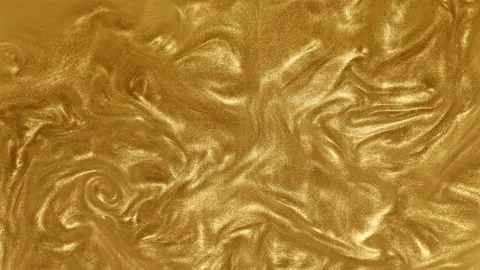 Liquid gold motion organic background. Shine glitter fluid metallic Stock Footage 233620418