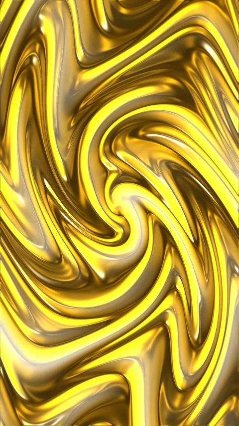 Liquid gold swirl, abstract chrome texture, luxury motion Stock Footage 346595286