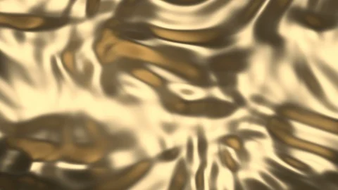 Liquid gold texture waving. Perfect CG seamless loop background. Stock Footage 122407106